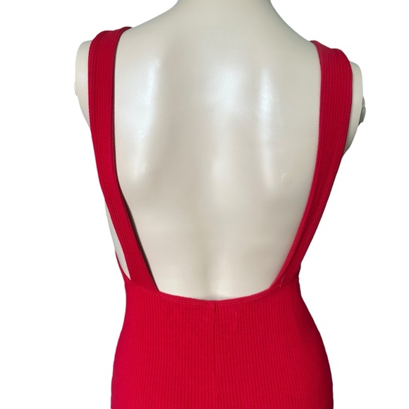 💋 Reformation Janelle Red Ribbed
Backless Mini Dress💋 - Picture 11 of 16